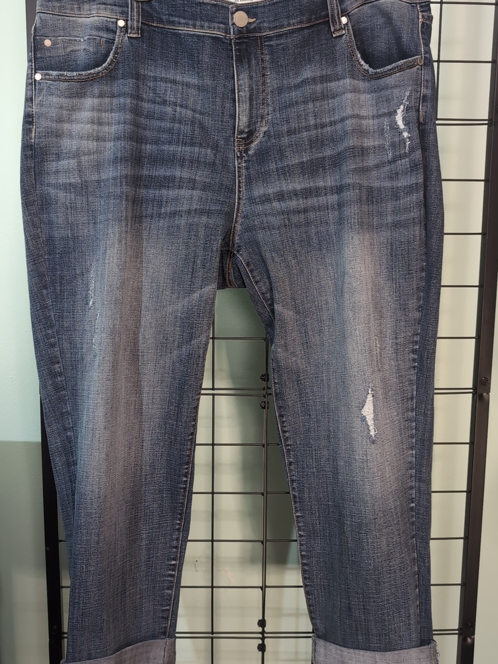 Liverpool Los Angeles 20W Boyfriend Jeans Distressed 21x25/28